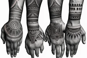 Tribal style wrist tattoo tattoo idea