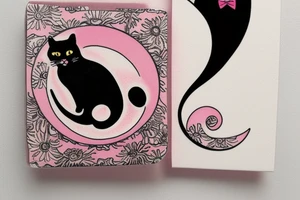 card sized

crescent moon with a tuxedo black cat sitting on it.

the colors used should be subtle colors. pink tattoo idea