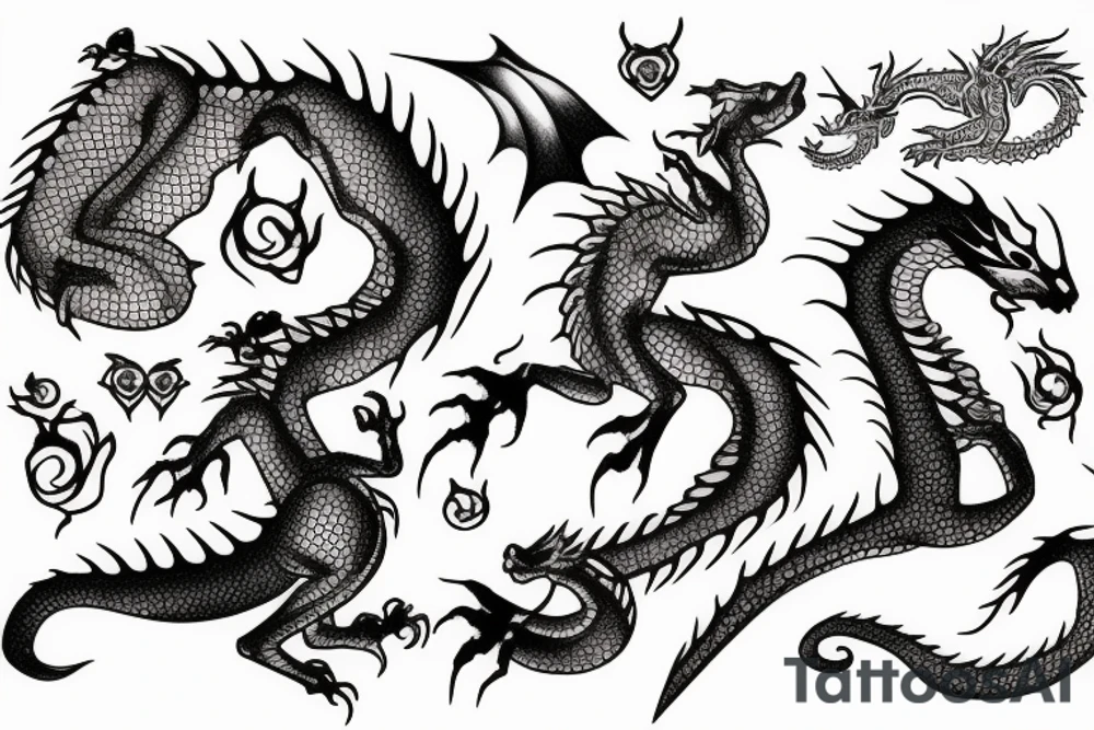Baby dragon tattoo idea