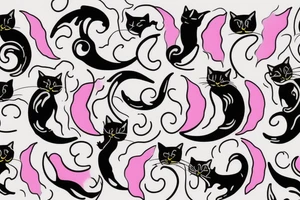 left forearm

crescent moon with a tuxedo black cat sitting on it.

the colors used should be subtle colors. pink tattoo idea