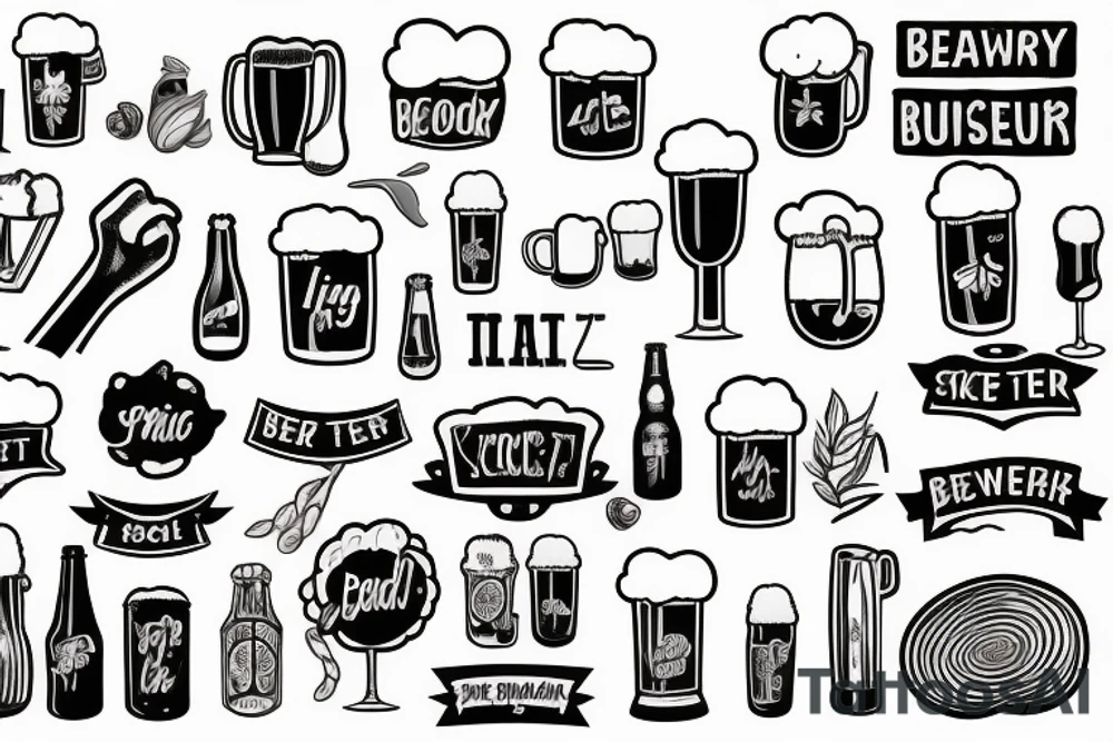 Funny beer and cook tattoo idea