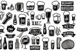 Funny beer and cook tattoo idea
