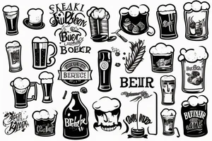 Funny beer and cook tattoo idea