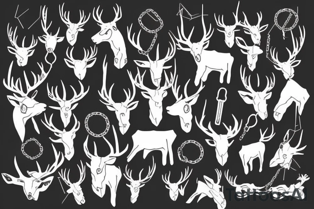 Two hands with a broken chain between its horns
The too hands look like a stag tattoo idea Two hands with a broken chain between its horns
The too hands look like a stag tattoo idea