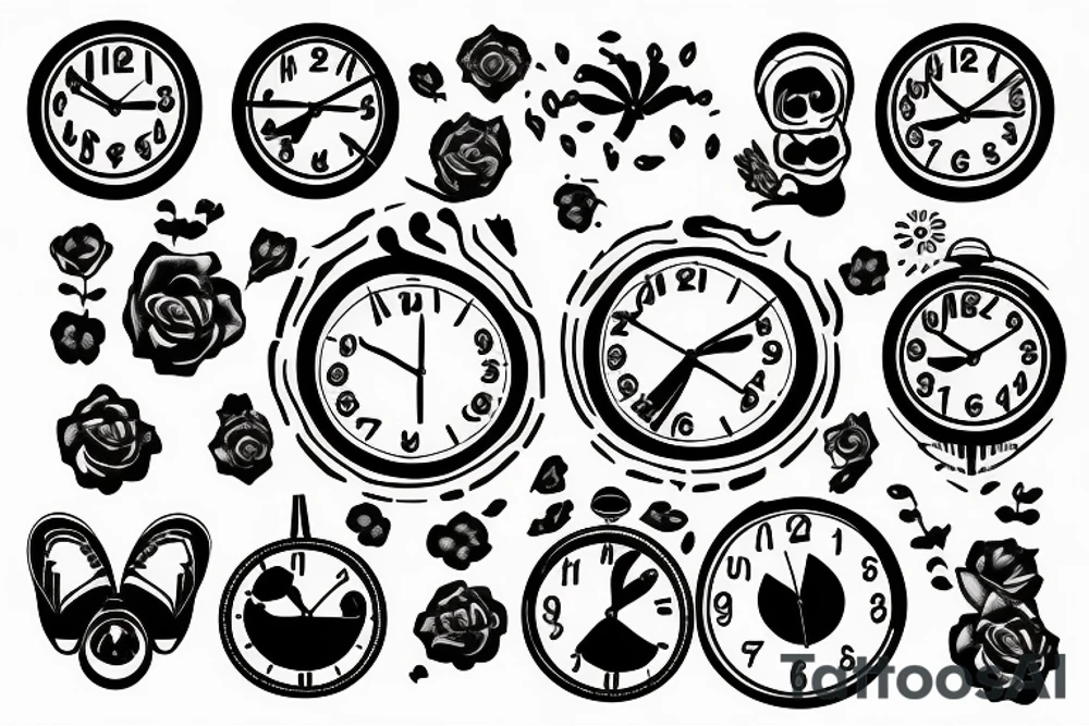 A clock with 12:36, tattoo idea