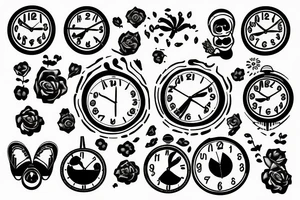 A clock with 12:36, tattoo idea