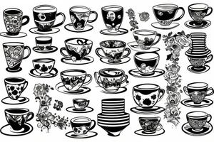 teacup stack tattoo idea