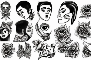 lonely boy crying tattoo idea