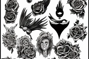 lonely boy crying tattoo idea