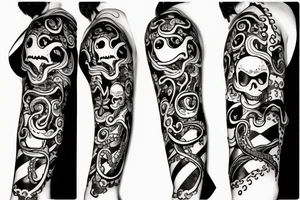 Octopus pirate tattoo idea