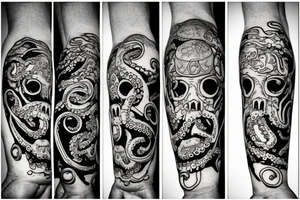 Octopus pirate tattoo idea