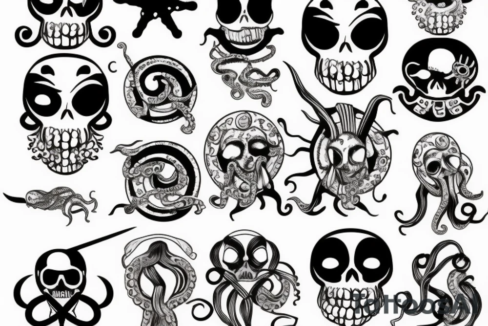Octopus pirate tattoo idea