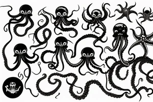 Octopus pirate tattoo idea