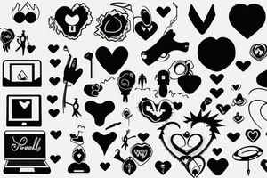 Cyber heart tattoo idea