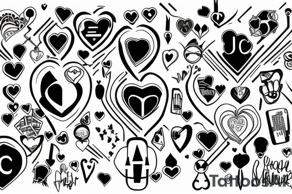 Cyber heart tattoo idea