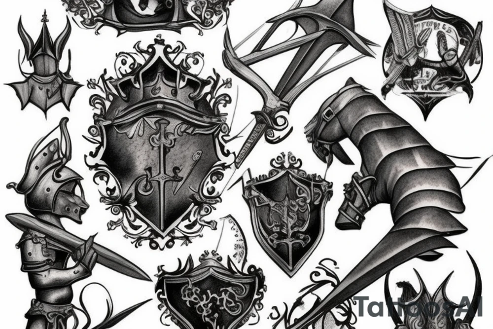 Medieval battle tattoo idea