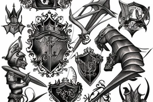 Medieval battle tattoo idea