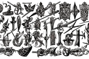 Medieval battle tattoo idea