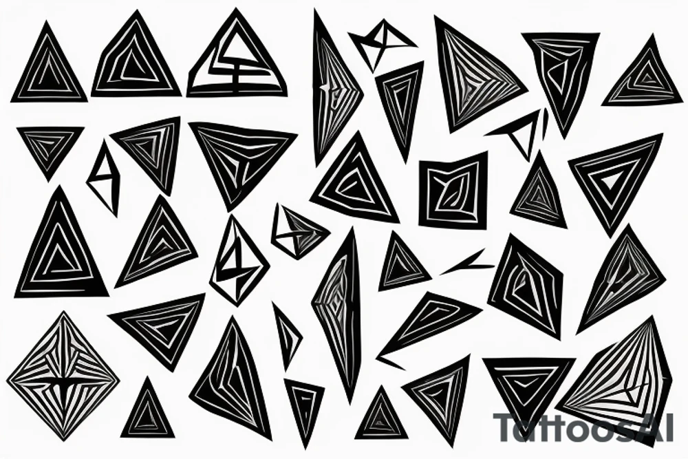recursive triangles tattoo idea