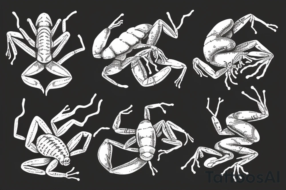 scorpion killing a frog tattoo idea