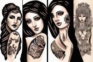 Greek woman tattoo idea