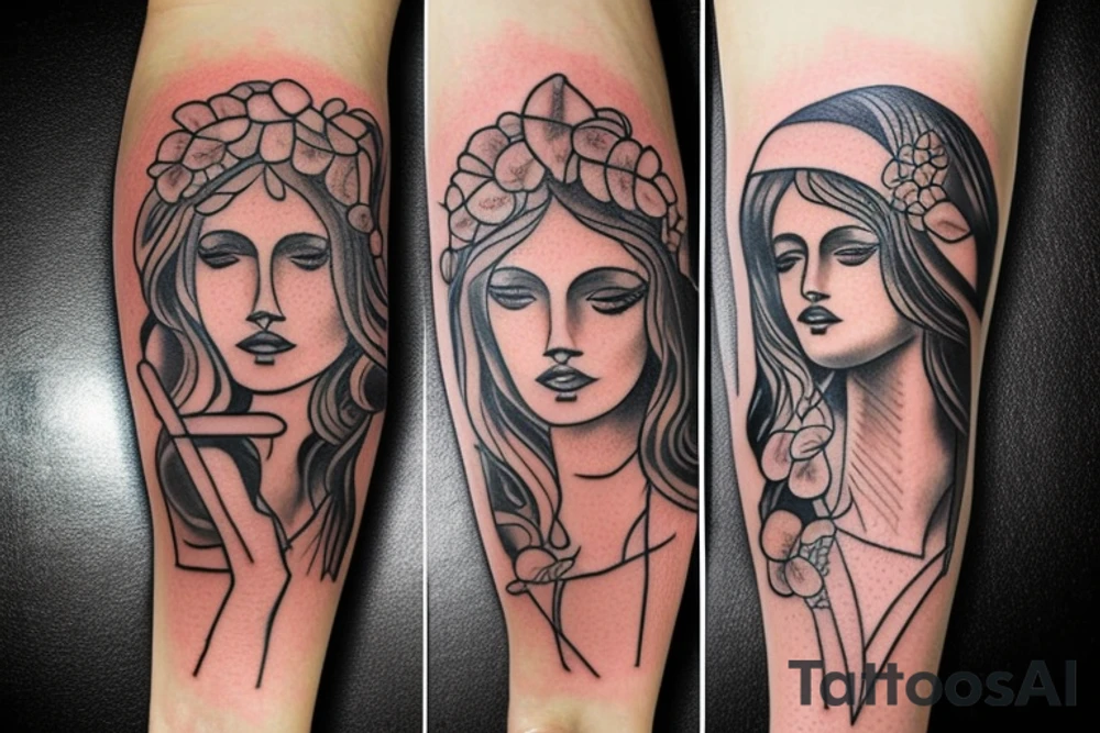 Greek goddess tattoo idea