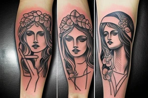 Greek goddess tattoo idea