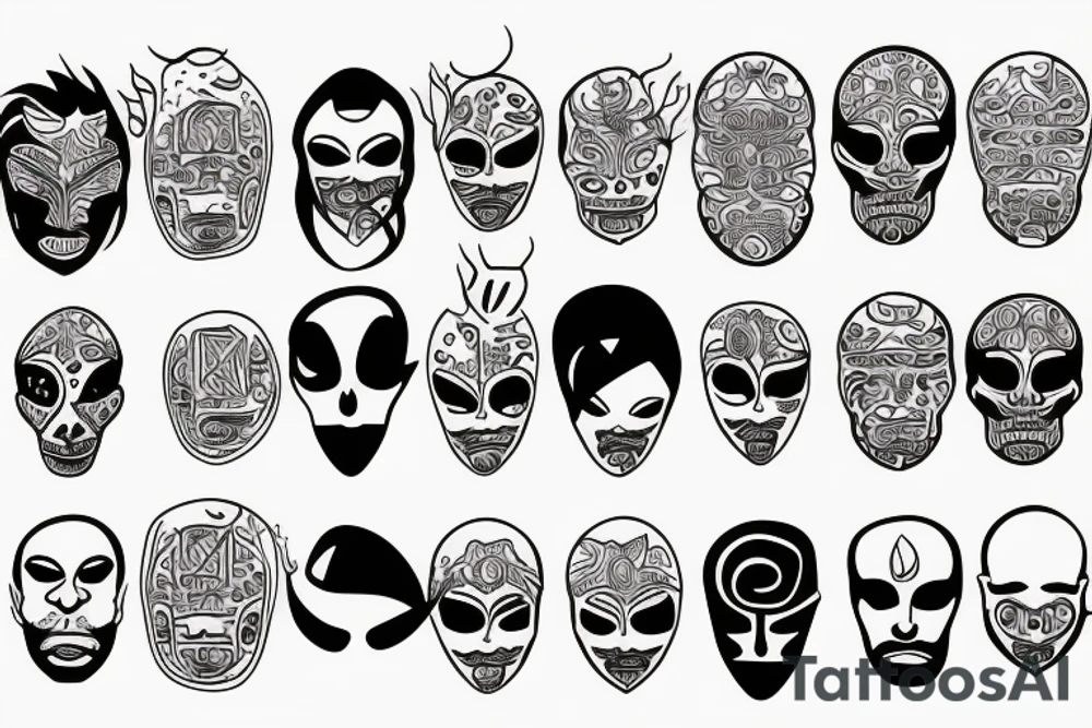 10 heads tattoo idea