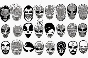 10 heads tattoo idea