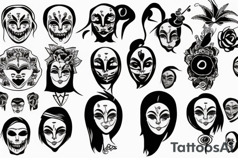 10 heads tattoo idea