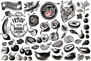 Culinary produce tattoo idea