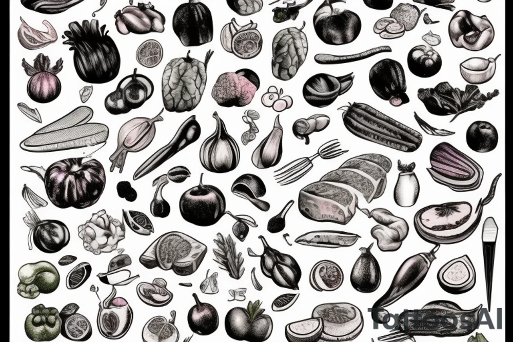 Culinary produce tattoo idea