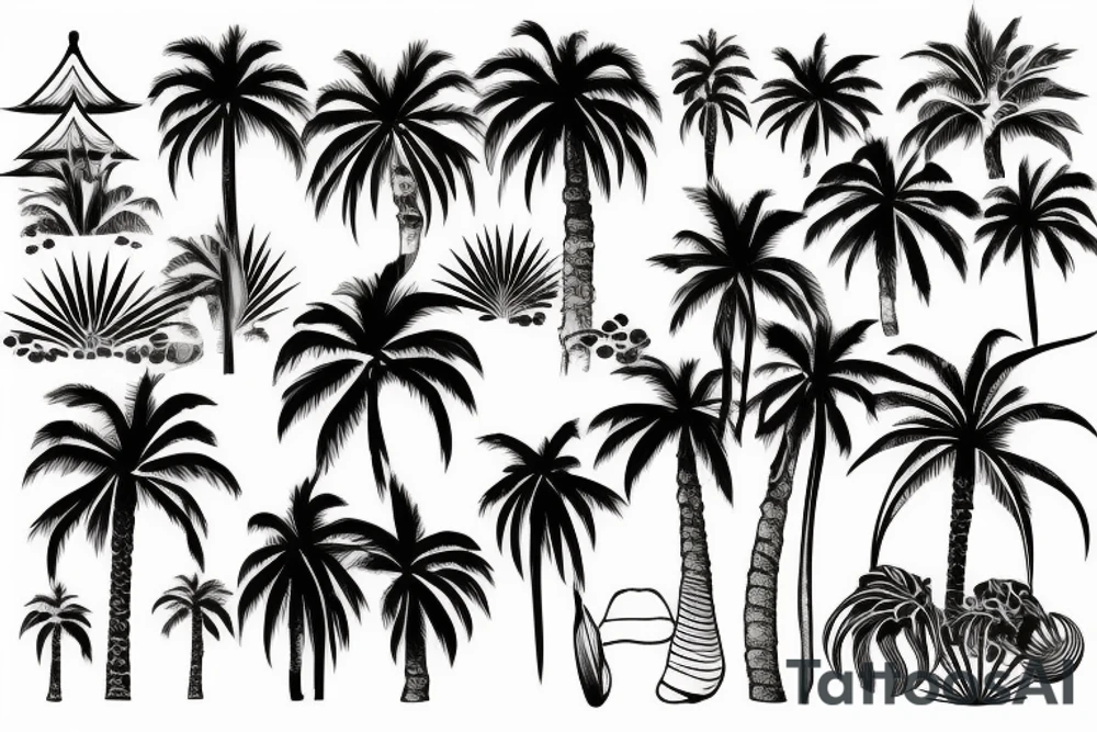 Palm tree tattoo idea
