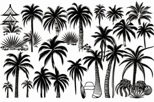 Palm tree tattoo idea
