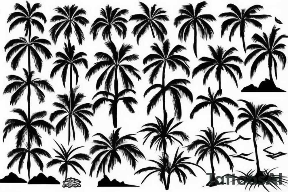 Palm tree tattoo idea