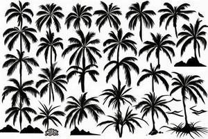 Palm tree tattoo idea