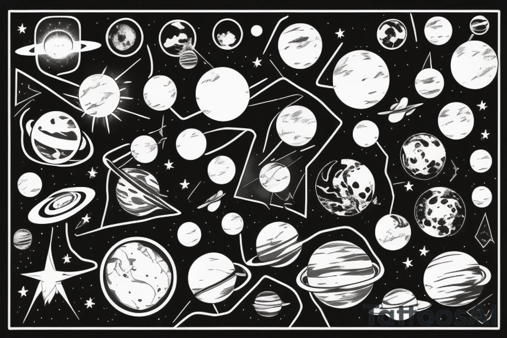Solar system tattoo idea