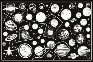 Solar system tattoo idea