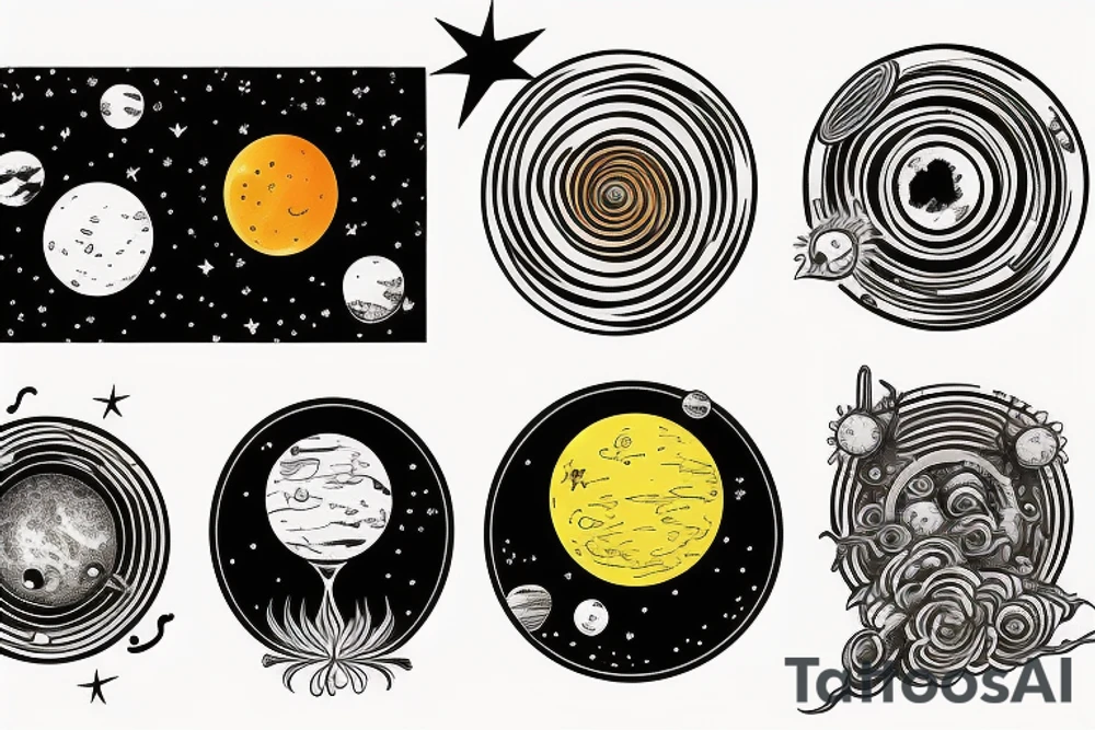 Solar system tattoo idea
