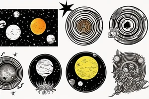 Solar system tattoo idea