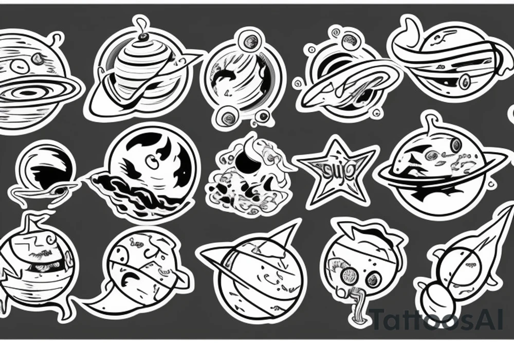 Solar system tattoo idea