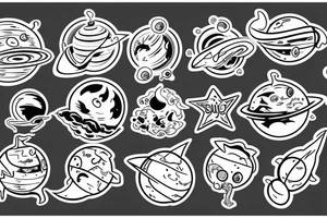 Solar system tattoo idea
