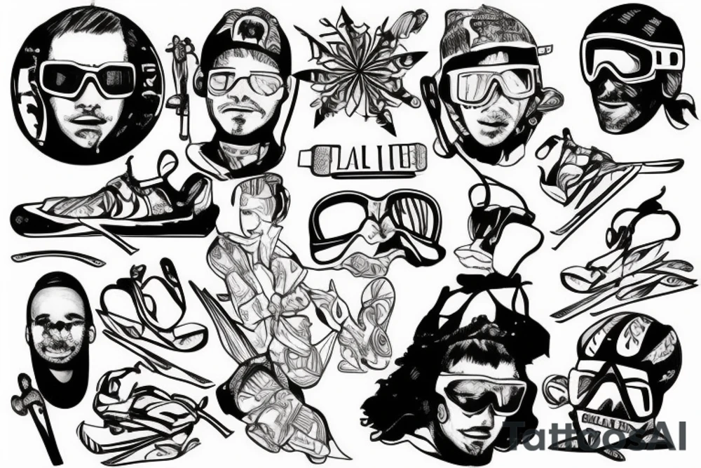 My friend who died on the 04.02.23 skiing he was 17 years old. Really funny tattoo idea