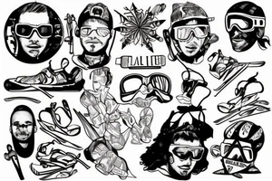 My friend who died on the 04.02.23 skiing he was 17 years old. Really funny tattoo idea