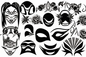 Mask, dark tattoo idea