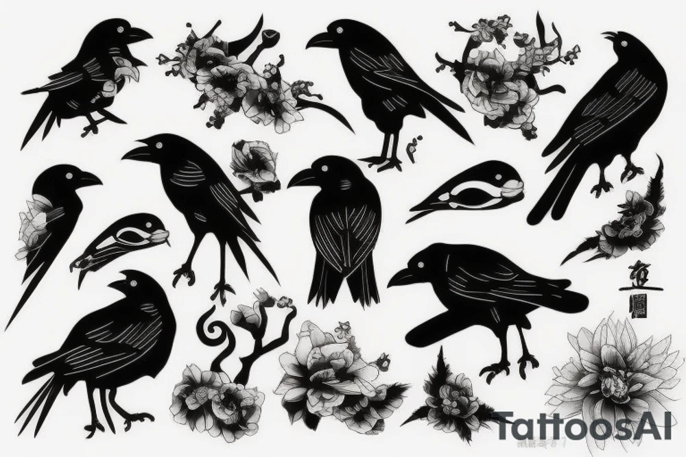 Crow tattoo idea