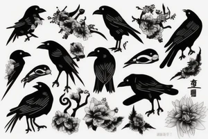 Crow tattoo idea