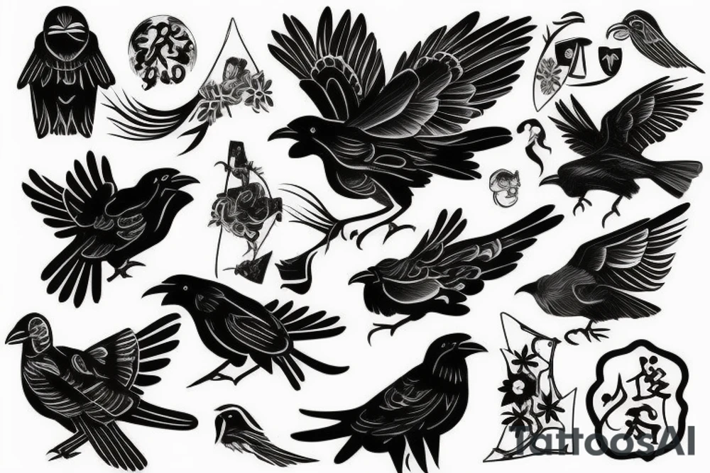 Crow tattoo idea