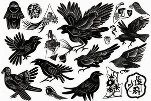 Crow tattoo idea