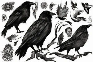 Crow tattoo idea